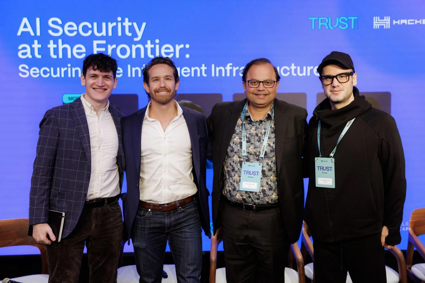 Zack Abrams with fellow panelists at the Hacken Trust Summit